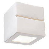 Ceramic Wall Light With Leo Line Glass Lamp - Cafe Au Lait