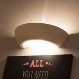 Ceramic Wall Light With Oskar Glass Lamp - Cafe Au Lait