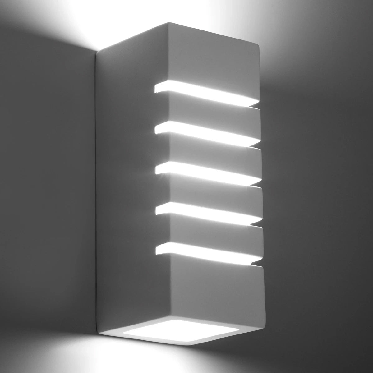 Ceramic Wall Light With Samir Glass Lamp - Cafe Au Lait