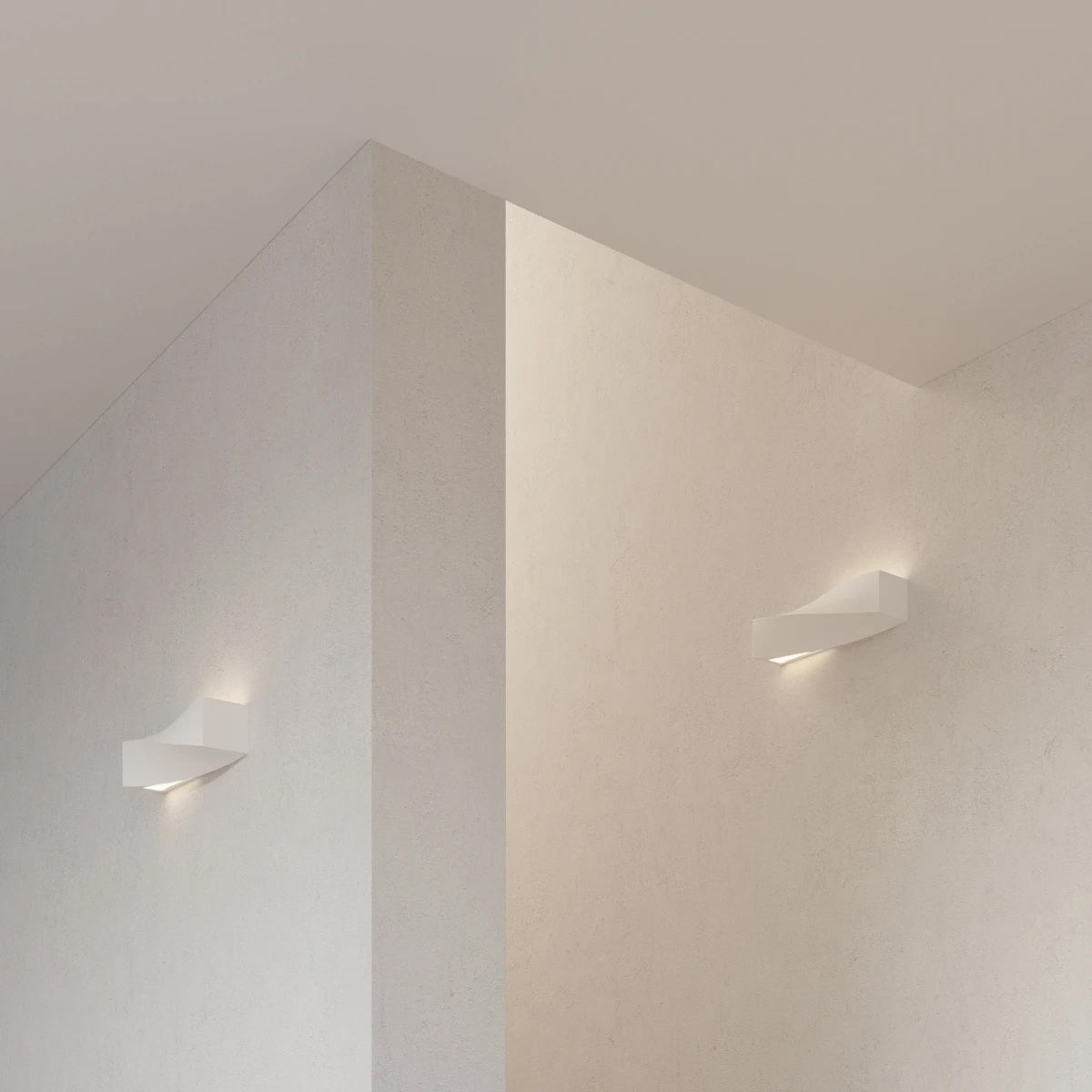 Ceramic Wall Light With Sigma Glass Lamp - Cafe Au Lait