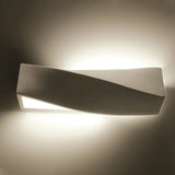 Ceramic Wall Light With Sigma Glass Lamp - Cafe Au Lait