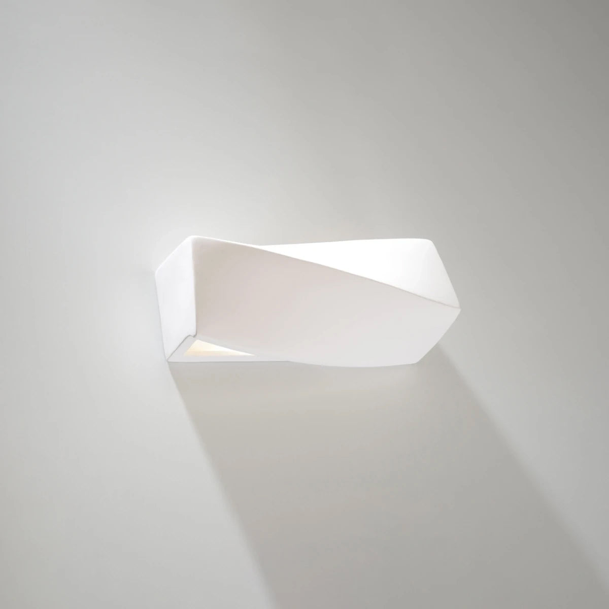Ceramic Wall Light With Sigma Mini Glass Lamp - Cafe Au Lait