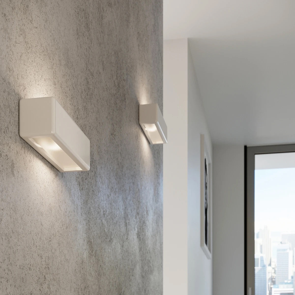 Ceramic Wall Light With Subani Glass Lamp - Cafe Au Lait