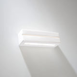 Ceramic Wall Light With Vega Line Glass Lamp - Cafe Au Lait