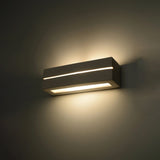 Ceramic Wall Light With Vega Line Glass Lamp - Cafe Au Lait
