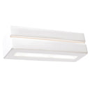 Ceramic Wall Light With Vega Line Glass Lamp - Cafe Au Lait