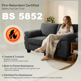 Chenille Fabric 2 Seater Sofa 156cm Wide - Velmora
