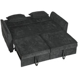 Chenille Fabric 2 Seater Sofa Bed 167cm Wide - Velmora