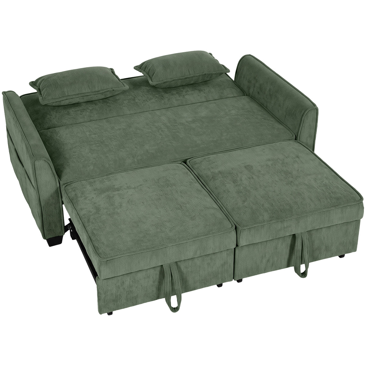 Chenille Fabric 2 Seater Sofa Bed 167cm Wide - Velmora