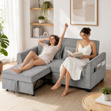 Chenille Fabric 2 Seater Sofa Bed 167cm Wide - Velmora