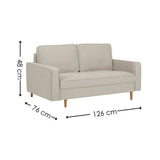 Chenille Fabric 2 Seater Sofa - Henrietta