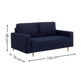Chenille Fabric 2 Seater Sofa - Henrietta