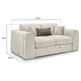 Chenille Fabric 2 Seater Sofa - Naples