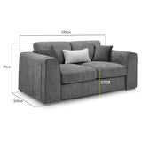 Chenille Fabric 2 Seater Sofa - Naples