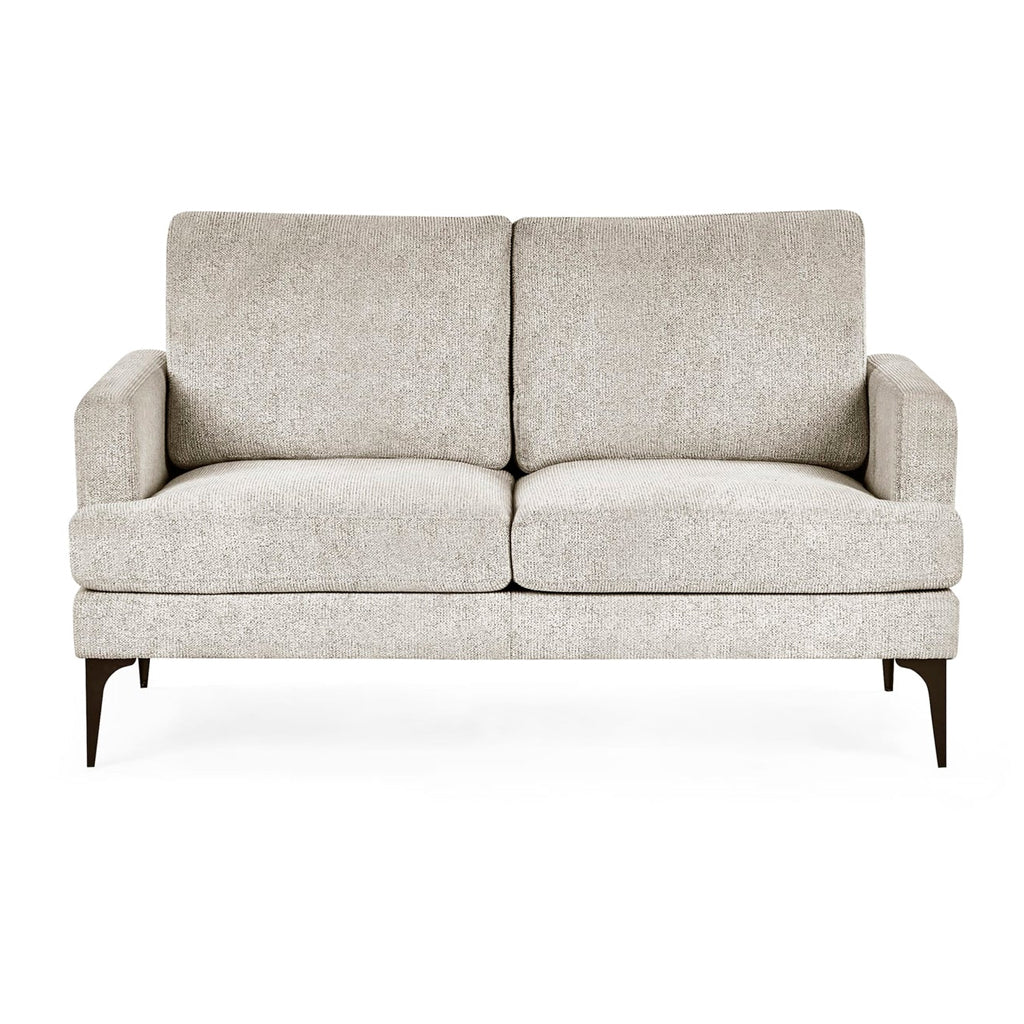 Chenille Fabric 2 Seater Sofa With Slim Black Legs - Carrera