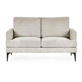 Chenille Fabric 2 Seater Sofa With Slim Black Legs - Carrera