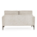 Chenille Fabric 2 Seater Sofa With Slim Black Legs - Carrera