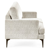 Chenille Fabric 2 Seater Sofa With Slim Black Legs - Carrera