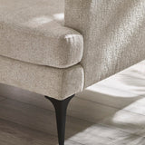 Chenille Fabric 2 Seater Sofa With Slim Black Legs - Carrera