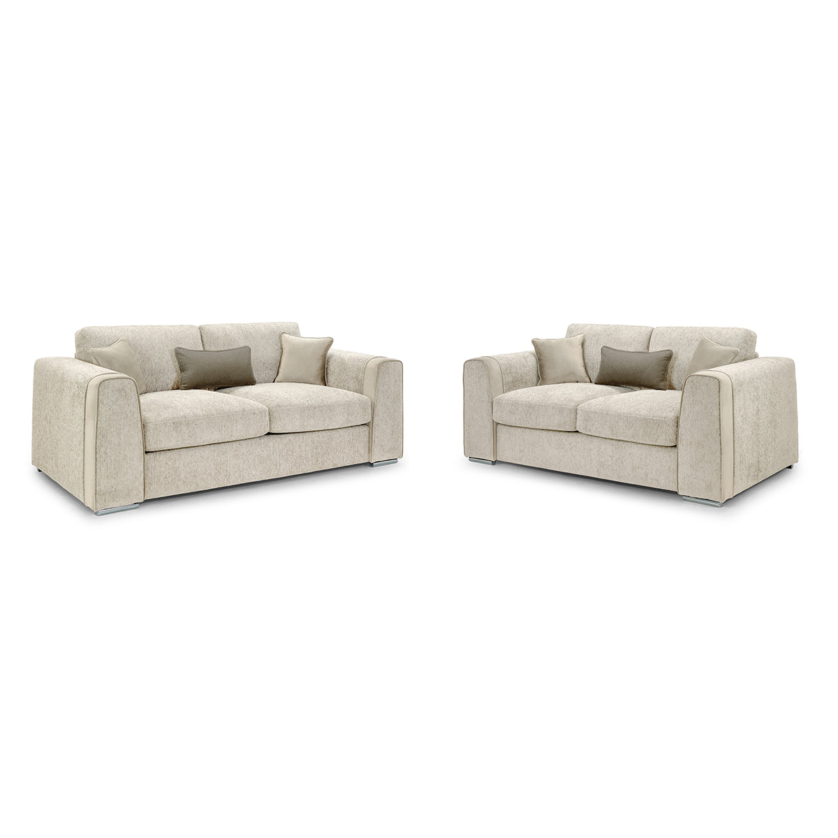 Chenille Fabric 3 + 2 Seater Sofa Set - Naples