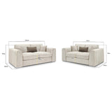Chenille Fabric 3 + 2 Seater Sofa Set - Naples