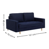 Chenille Fabric 3 Seater Sofa - Henrietta
