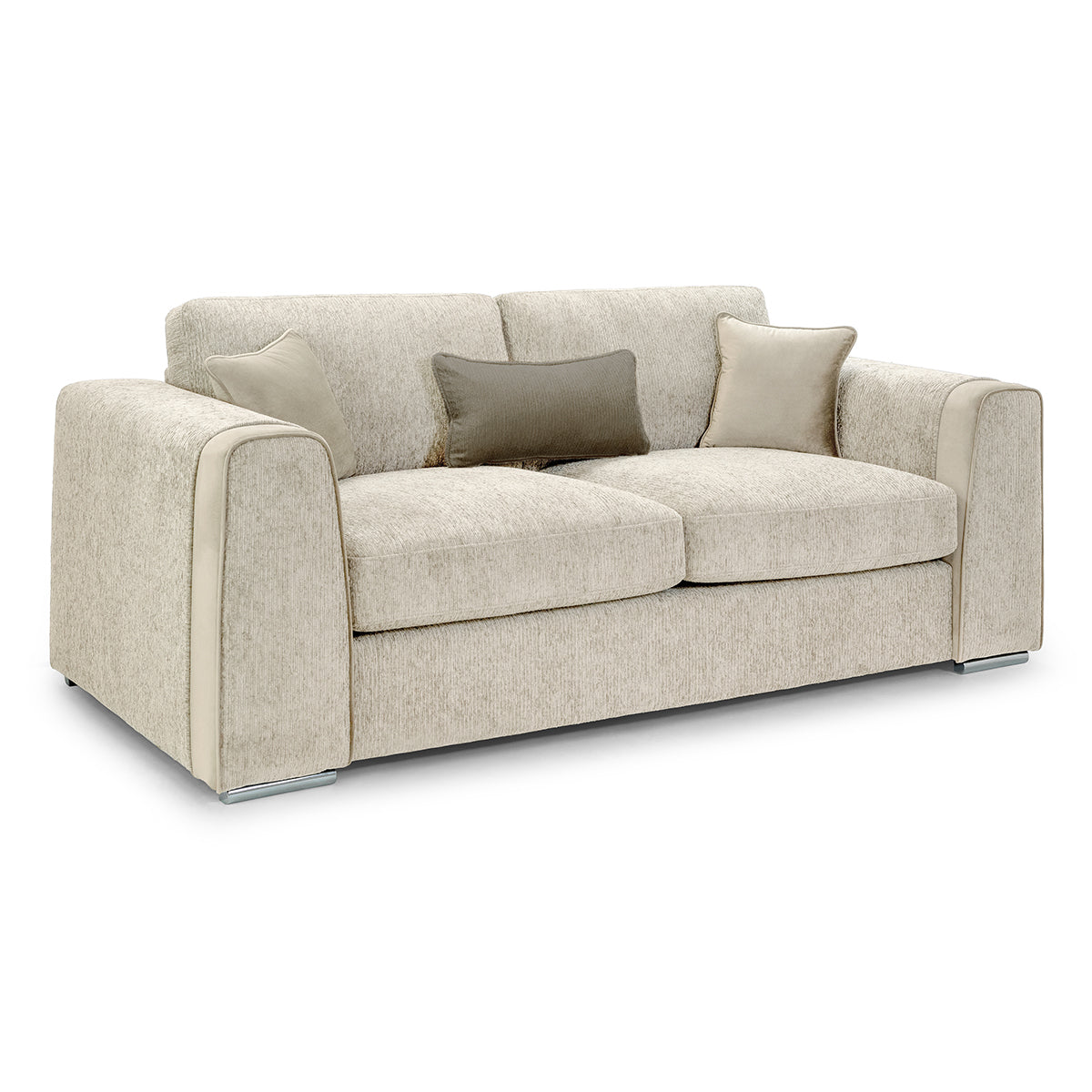 Chenille Fabric 3 Seater Sofa - Naples