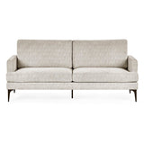 Chenille Fabric 3 Seater Sofa With Slim Black Legs - Carrera