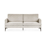 Chenille Fabric 3 Seater Sofa With Slim Black Legs - Carrera