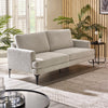 Chenille Fabric 3 Seater Sofa With Slim Black Legs - Carrera