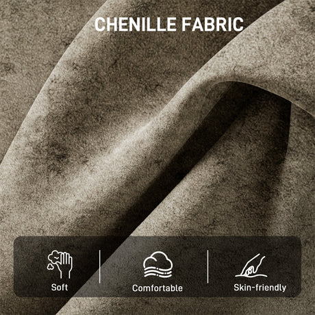 Chenille Fabric Accent Chair 71cm Wide With Wooden Frame - Velmora