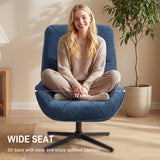 Chenille Fabric Accent Chair 72cm Wide With Lumbar Pillow - Velmora