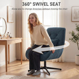 Chenille Fabric Accent Chair 72cm Wide With Lumbar Pillow - Velmora
