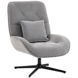 Chenille Fabric Accent Chair 72cm Wide With Lumbar Pillow - Velmora