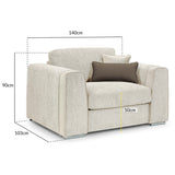 Chenille Fabric Armchair - Naples