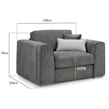 Chenille Fabric Armchair - Naples