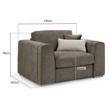 Chenille Fabric Armchair - Naples