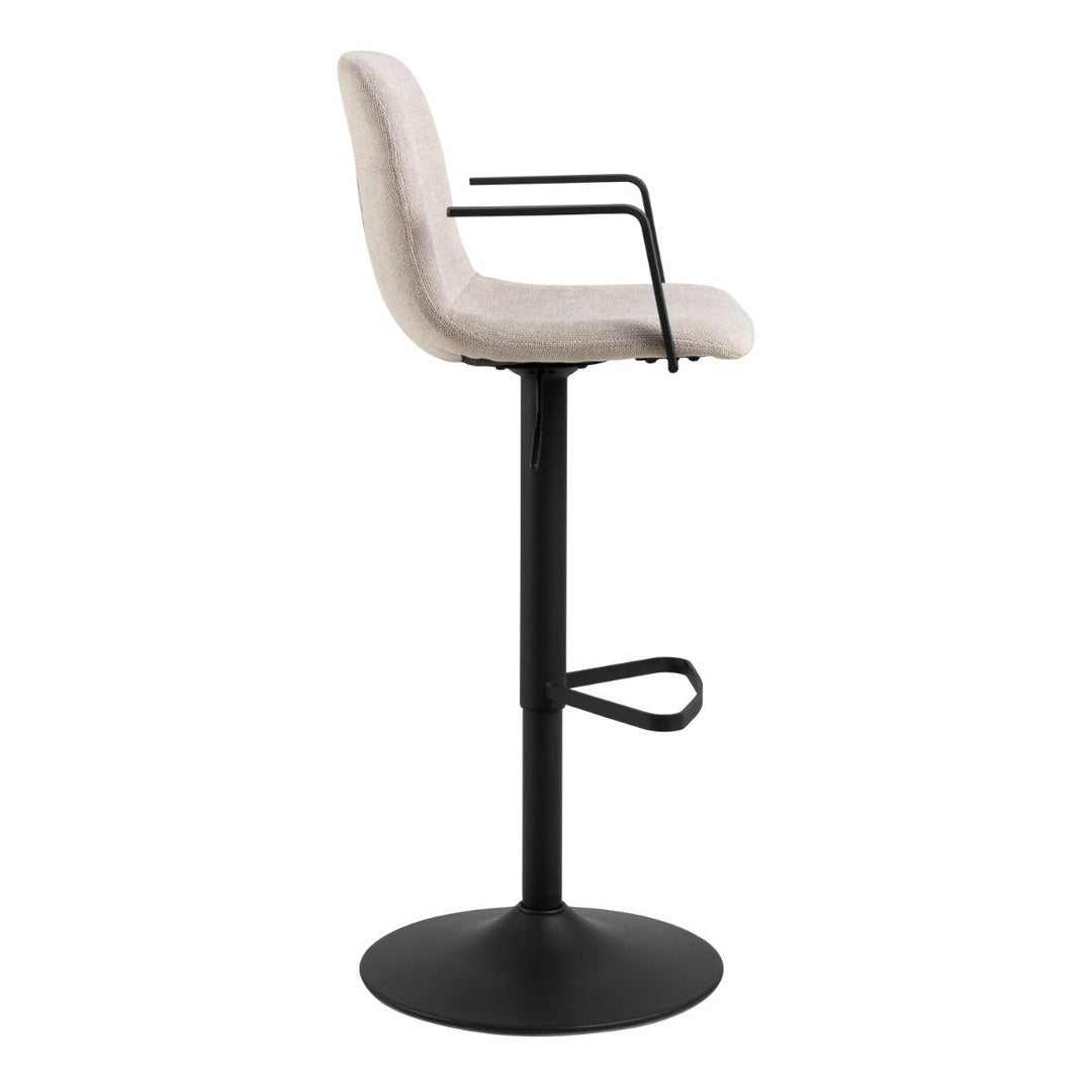 Chenille Fabric Bar Stools in Set of 2 With Swivel Function - Pablo