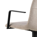 Chenille Fabric Bar Stools in Set of 2 With Swivel Function - Pablo