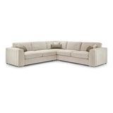 Chenille Fabric Corner Sofa Large - Naples
