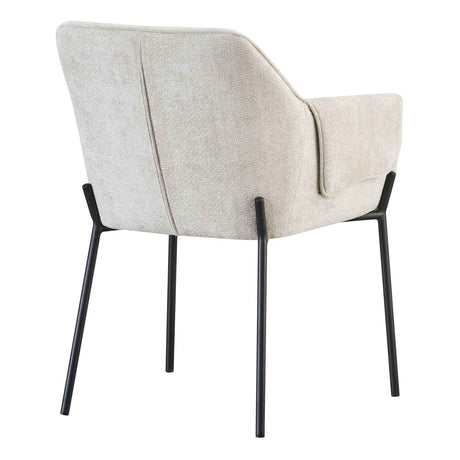 Chenille Fabric Dining Chairs 62cm Wide in Set Of 2 - Milan