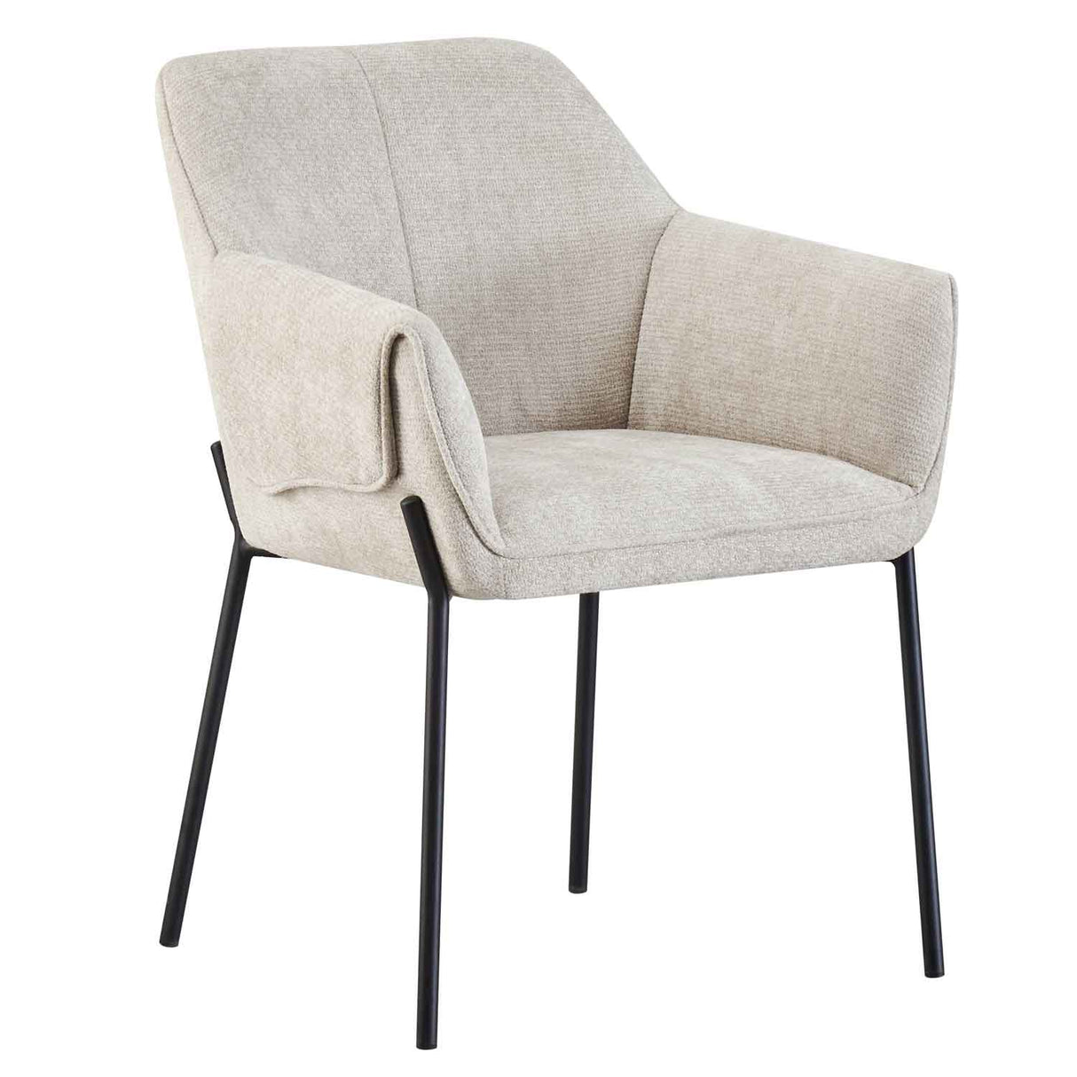 Chenille Fabric Dining Chairs 62cm Wide in Set Of 2 - Milan