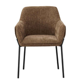 Chenille Fabric Dining Chairs 62cm Wide in Set Of 2 - Milan