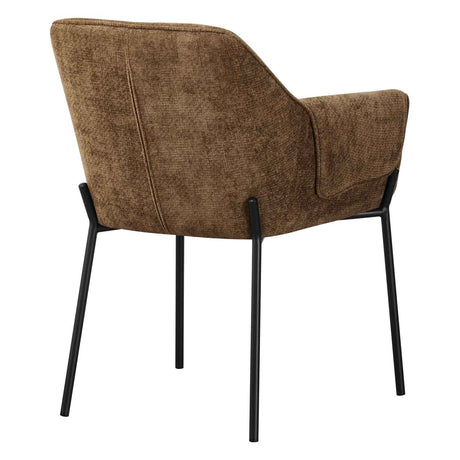 Chenille Fabric Dining Chairs 62cm Wide in Set Of 2 - Milan
