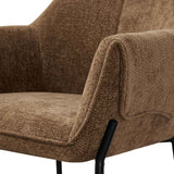 Chenille Fabric Dining Chairs 62cm Wide in Set Of 2 - Milan