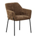 Chenille Fabric Dining Chairs 62cm Wide in Set Of 2 - Milan