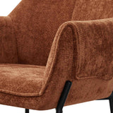 Chenille Fabric Dining Chairs 62cm Wide in Set Of 2 - Milan
