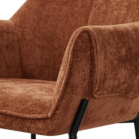 Chenille Fabric Dining Chairs 62cm Wide in Set Of 2 - Milan