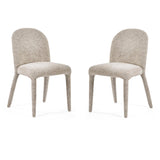 Chenille Fabric Dining Chairs in Set Of 2 - Holly