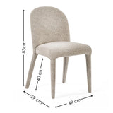 Chenille Fabric Dining Chairs in Set Of 2 - Holly
